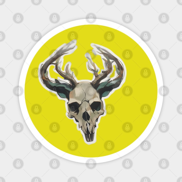 Deer skull Magnet by Spaceboyishere